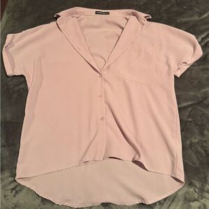 SHEIN Soft Pink Button-Down Shirt